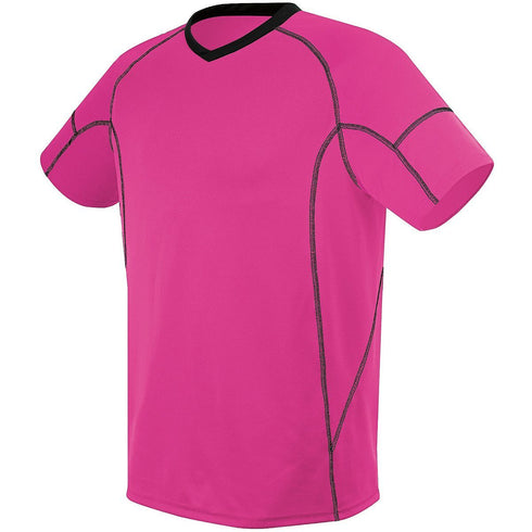 Russell Athletic Youth Kinetic Jersey (322821-C), Color 'Raspberry/Black'